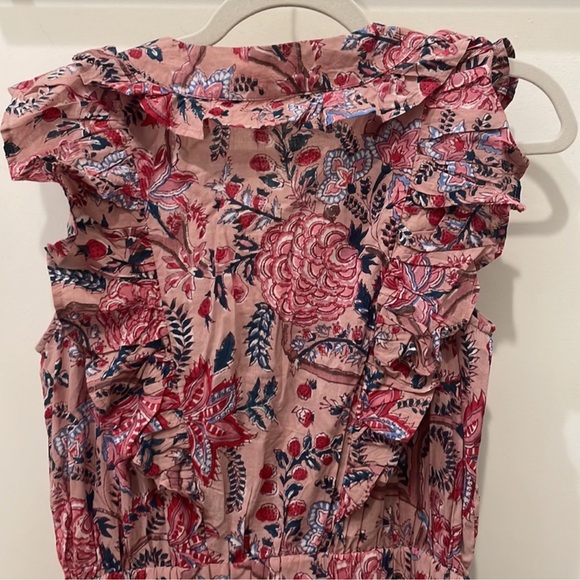 Anna Cate Sz S Charlotte Peaxh Floral Tiered Maxi Dress B24 - Picture 6 of 13